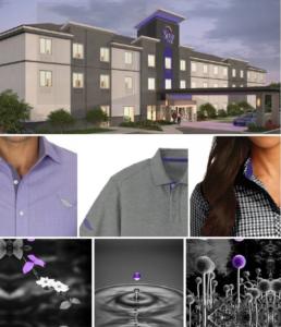 A collage illustrates the inspiration and color palette for the new Sleep Inn uniforms.